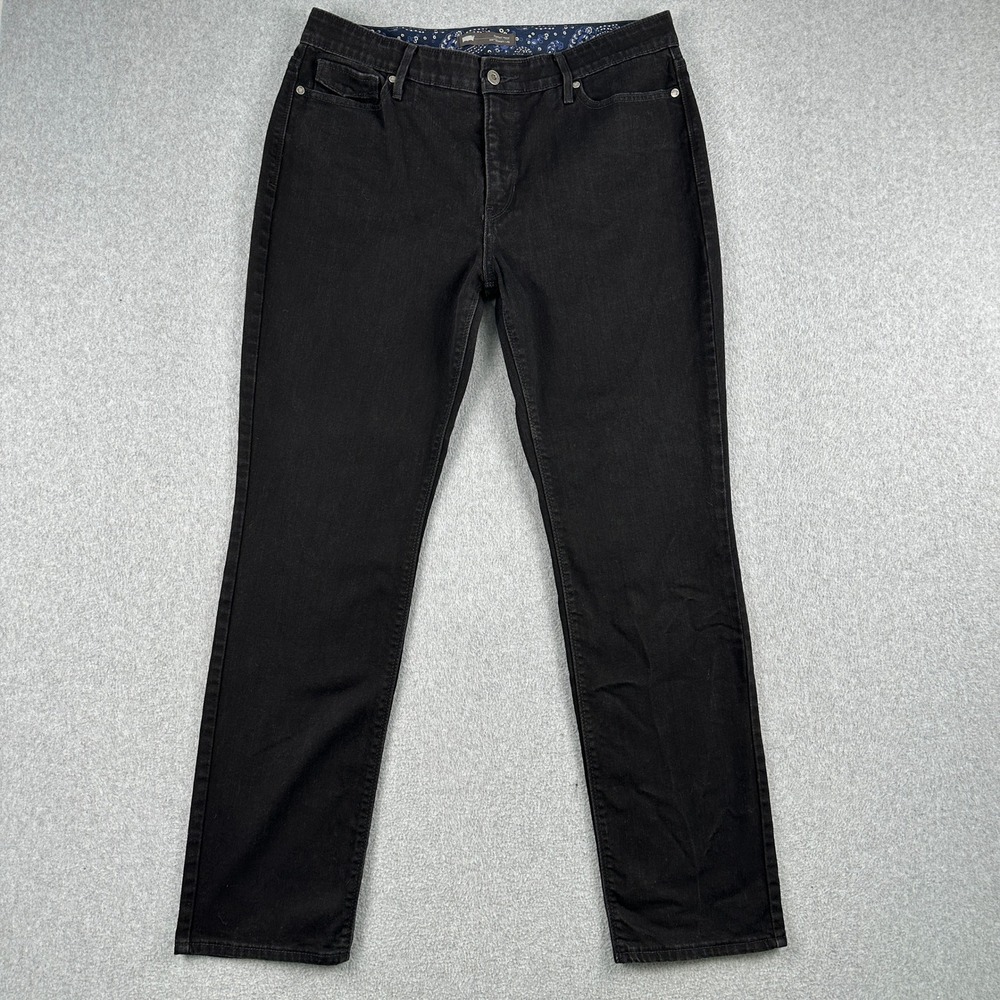 Levi's Jeans Women 16M Black 525 Straight Leg Perfect Waist‎ Denim Pants W33 L32